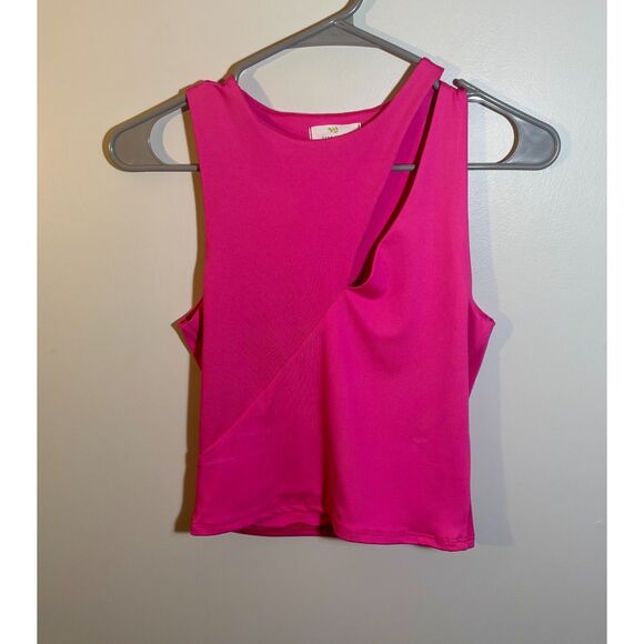 Live in the Moment Women’s Sleeveless Tank Top Small Pink - Picture 1 of 4